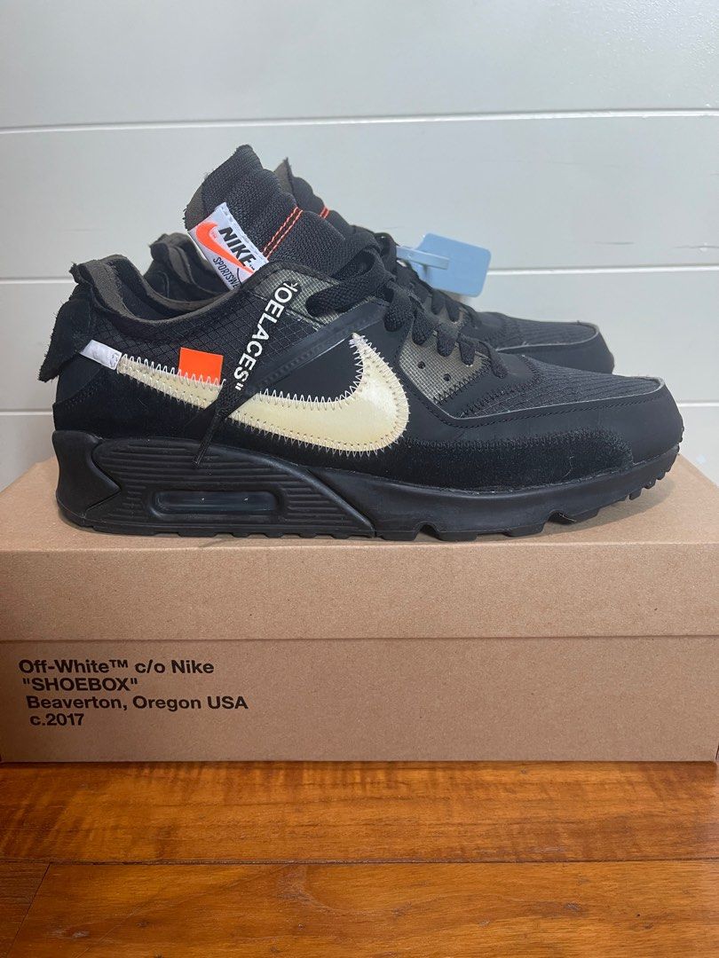 STEAL Off White Air Max 90 Black US 9 Men s Fashion Footwear