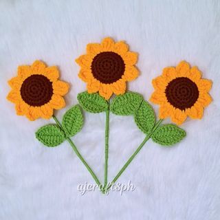 Sunflower Crochet - Handmade by Ajcraftsph