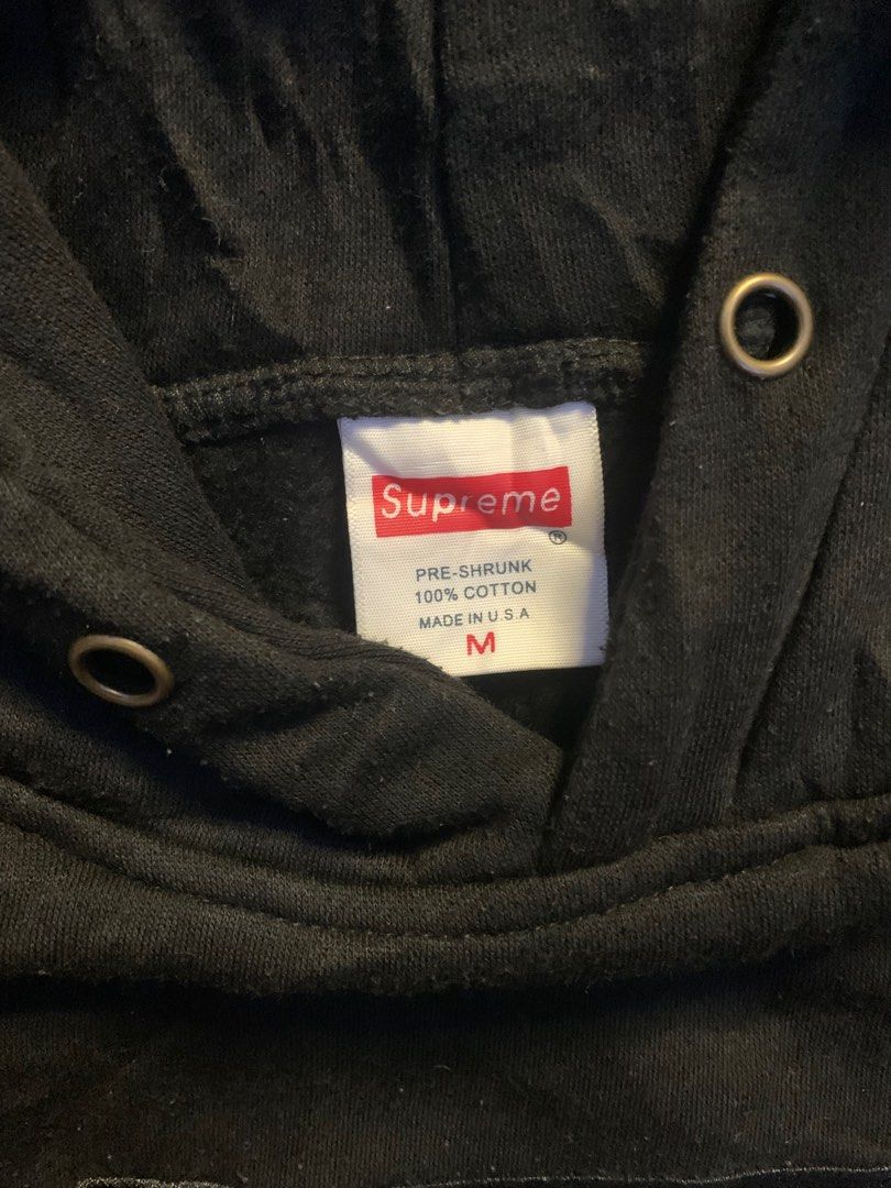 Supreme black tonal box logo hoodie discount
