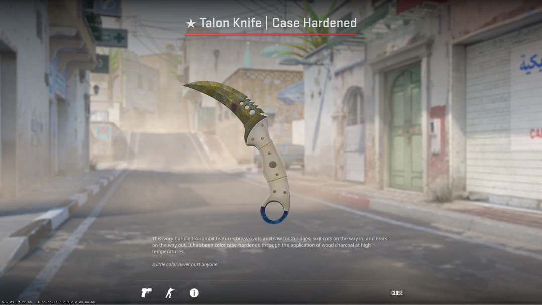 CS2 Talon Knife Case Hardened (BS), Video Gaming, Gaming Accessories