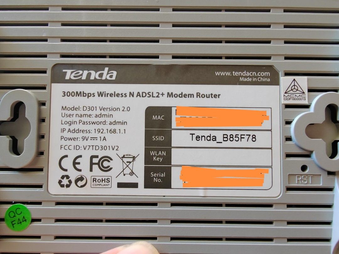 Tenda D301 v2 Modem Router 300mbps, Computers & Tech, Parts ...
