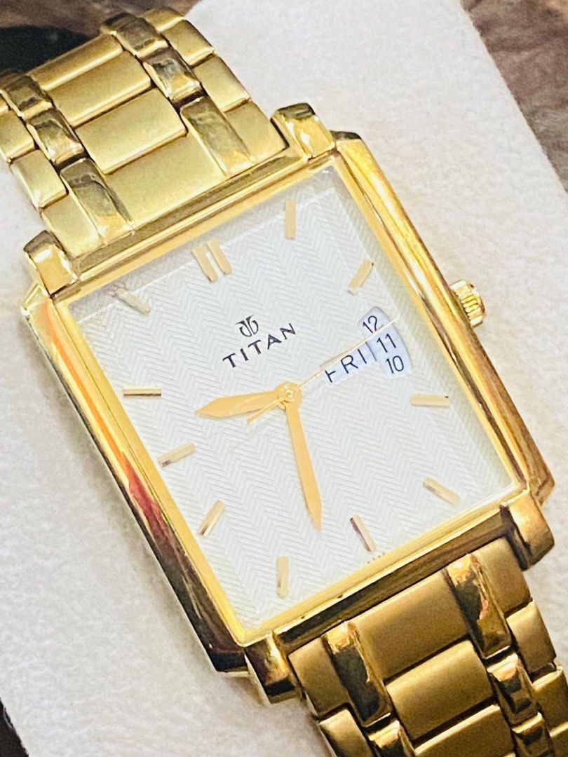 TITAN 1506YM01 Silver Dial Golden Men s Fashion Watches