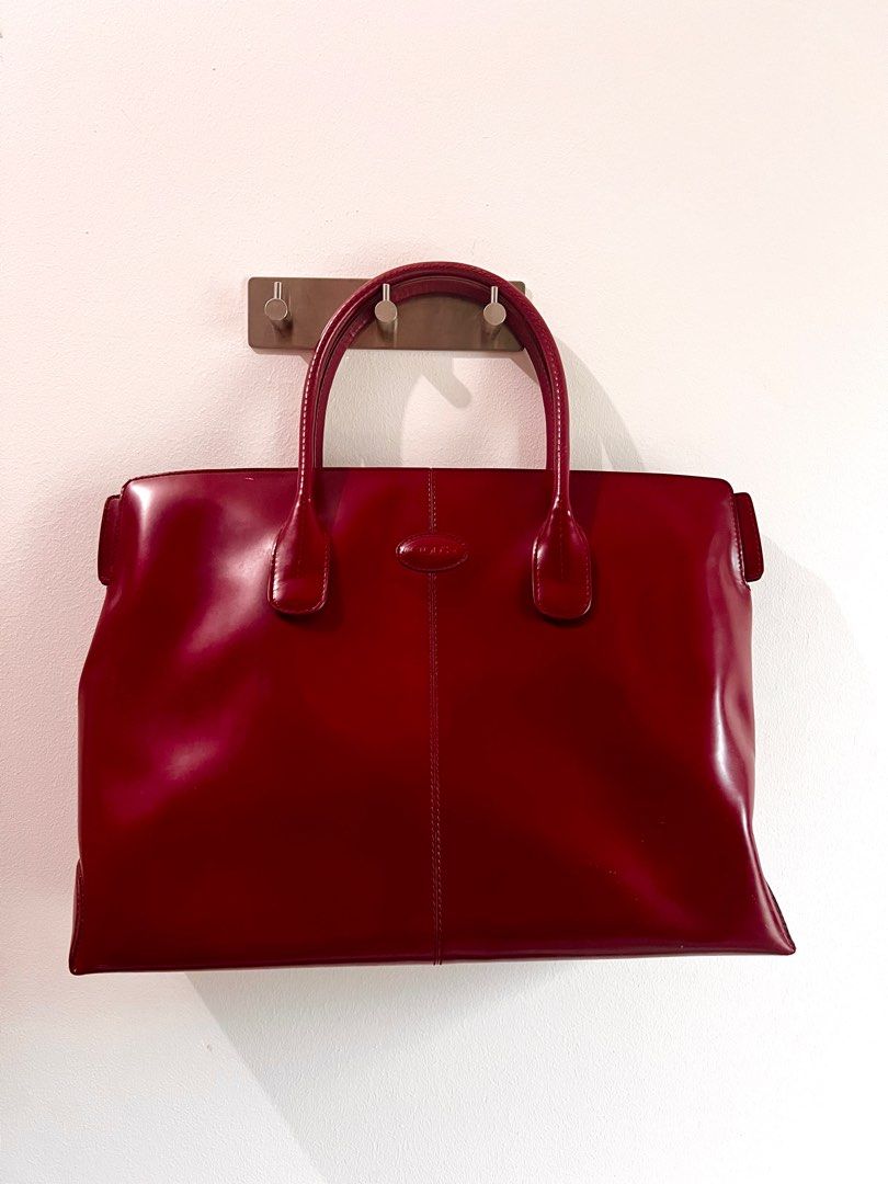 Tod s Red Patent Leather Bag Luxury Bags Wallets on Carousell