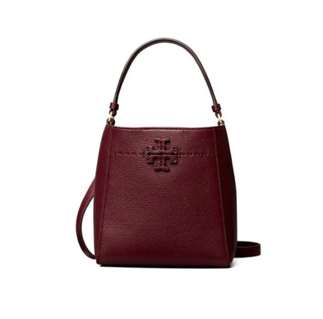 Tory Burch McGraw Small Bucket Bag Women s Fashion Bags