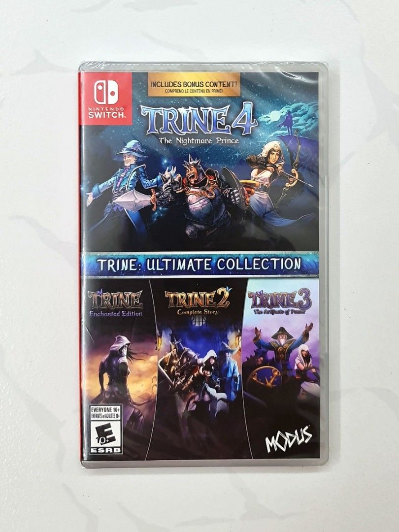 Trine Ultimate Collection c w Trine 4 Physical Cartridge Map in box DLC for Soundtrack Artbook DLC for Trine 1 2 3 US Version Brand New