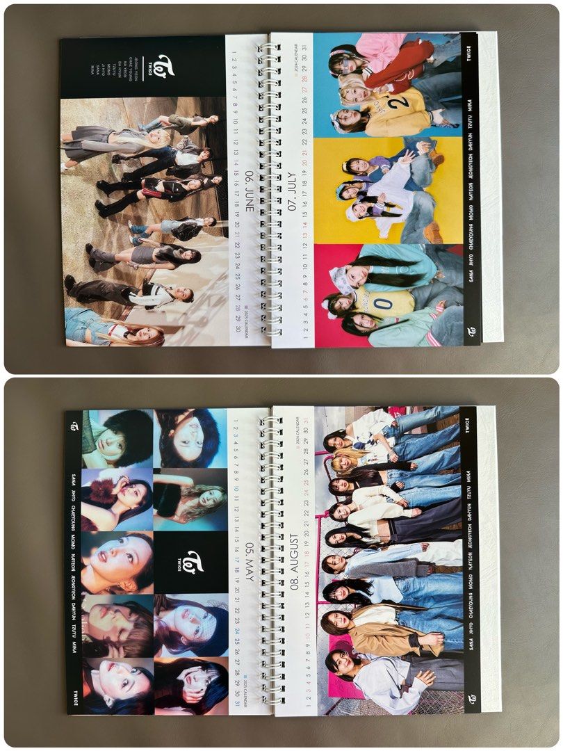 【全新】TWICE Photo Desk Calendar 2024 & 2025 KPOP 寫真桌曆 +貼紙 Tzuyu Sana