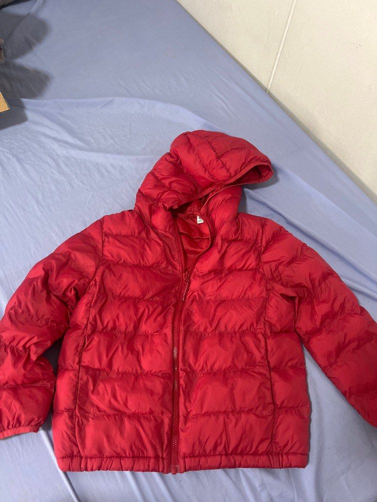 Uniqlo 120 Red Puffer Jacket Babies Kids Babies Kids Fashion