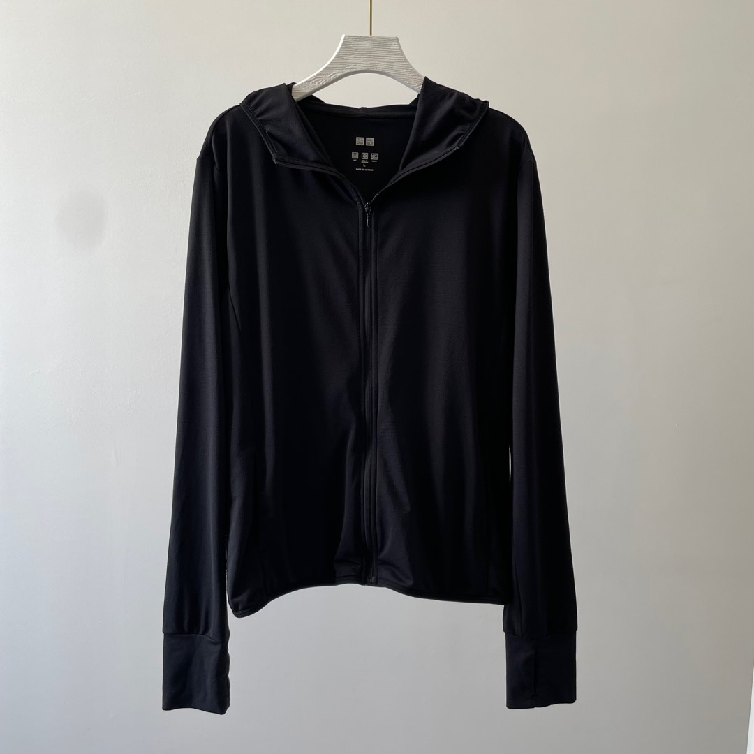 Uniqlo (L) Airism DryEX UV Protection Full Zip Hoodie Jacket, Men's