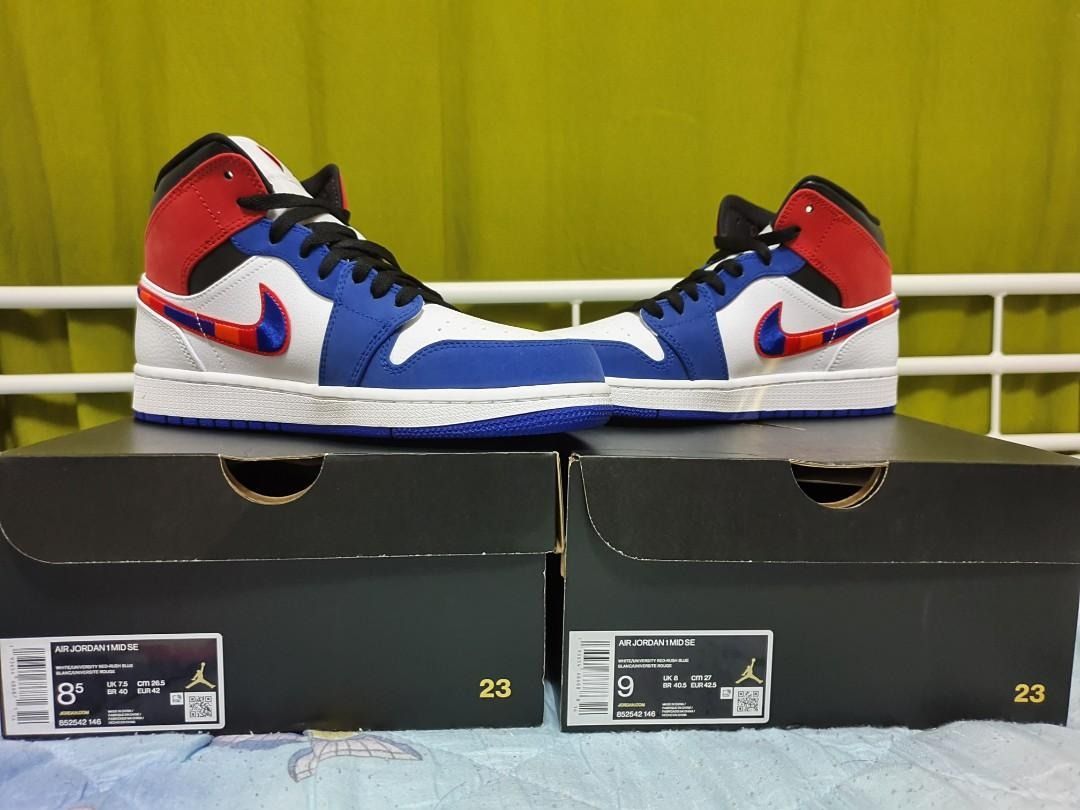 Multicolor swoosh jordan 1 online