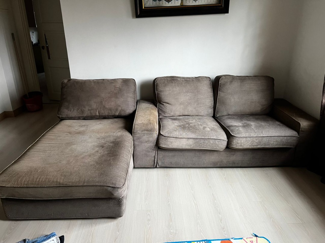USED 2 seater sofas and lay sofa from Ikea, Furniture & Home Living