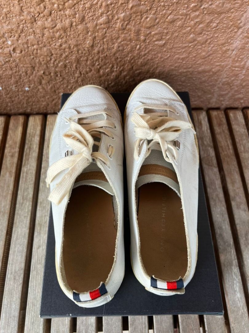Tommy hilfiger white casual shoes best sale