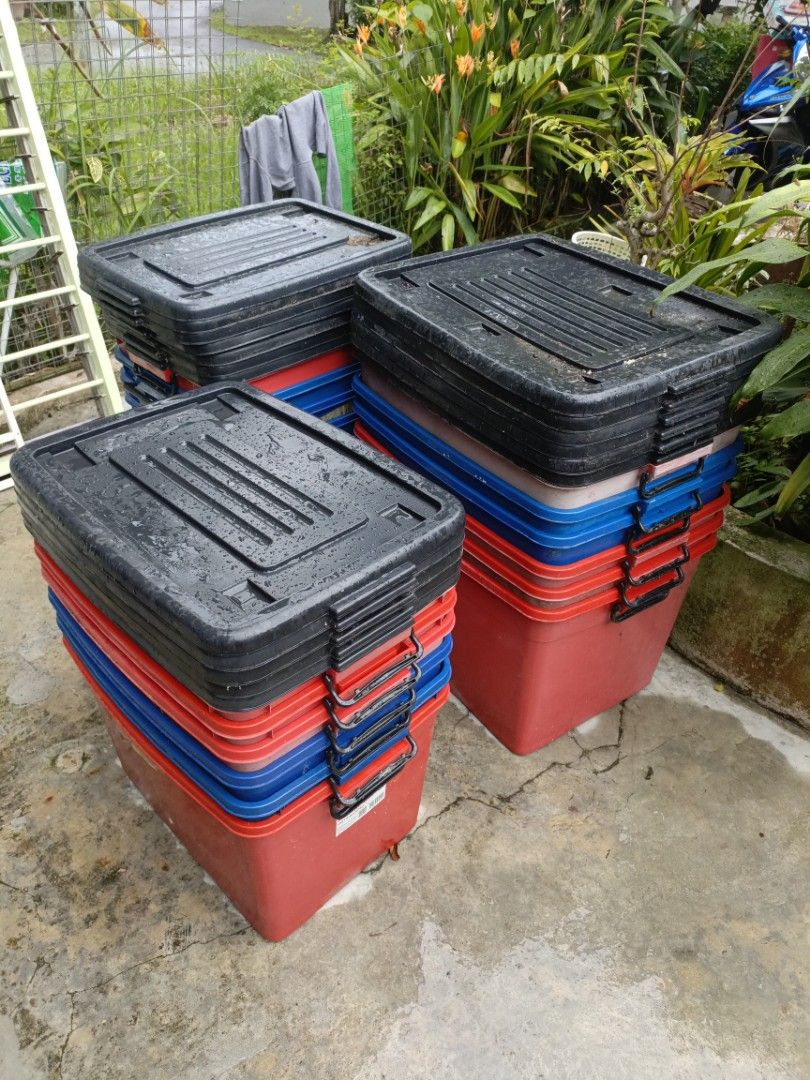 USED STORAGE BOX 72L, Furniture & Home Living, Home Improvement