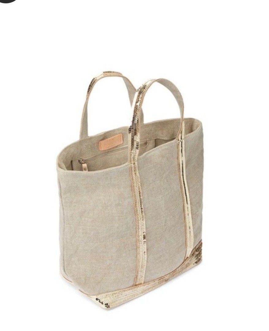 15-89/ Vanessa-Cabas-M) Bag Organizer for Medium Linen and Sequins