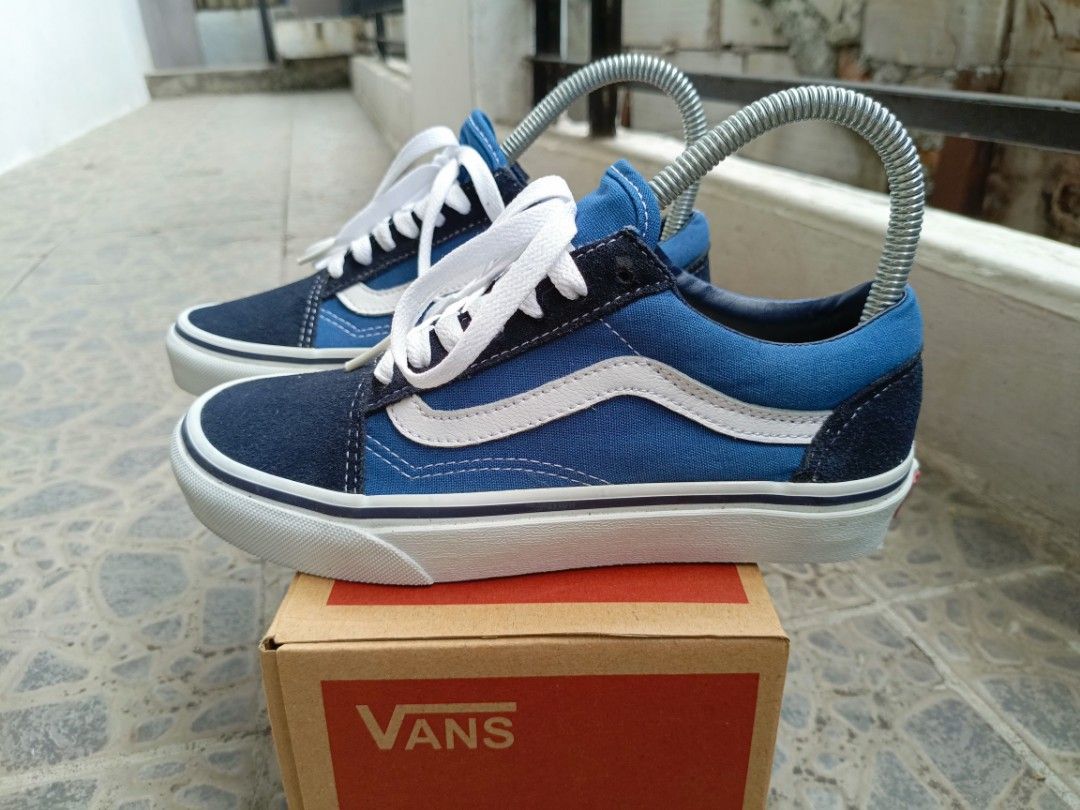 Warna Biru Navy Vans Womens Vans Old Skool Skate Shoes Blue Mirage