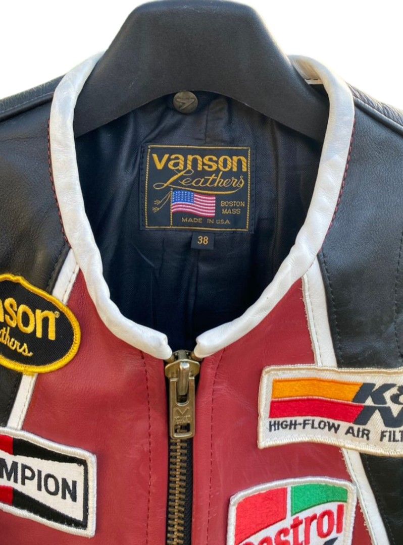 VANSON Leather Jacket One Star Size 38