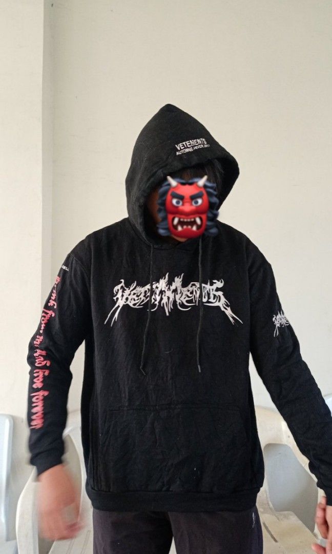 Vetements death on sale metal hoodie