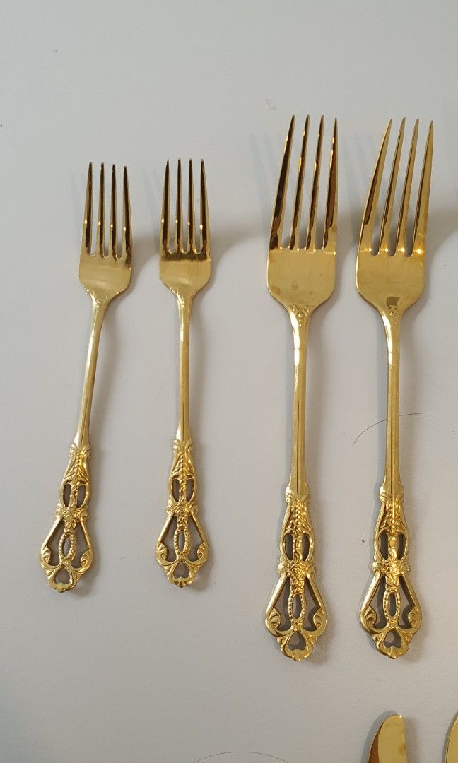Victoria Kitchenware Victoria Gold Cutlery, Furniture & Home Living, Kitchenware & Tableware ...