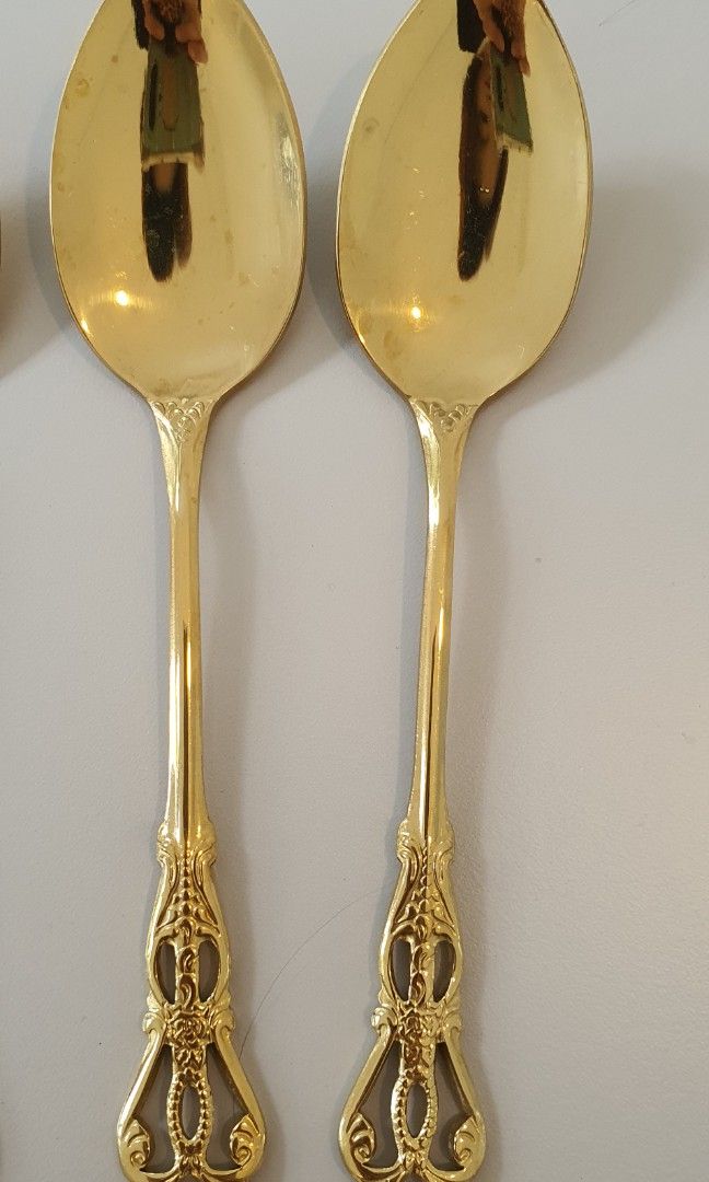 Victoria Kitchenware Victoria Gold Cutlery, Furniture & Home Living, Kitchenware & Tableware ...