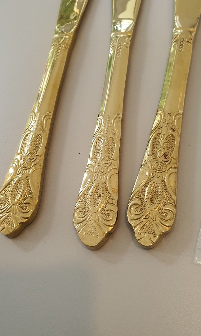 Victoria Kitchenware Victoria Gold Cutlery, Furniture & Home Living, Kitchenware & Tableware ...