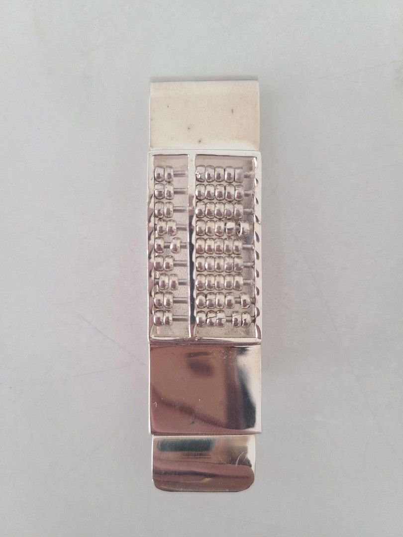Vintage S925 Sterling silver abacus money clip holder