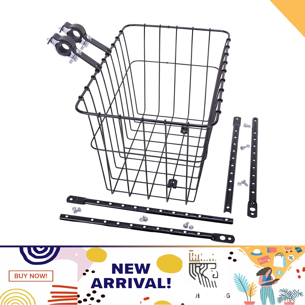 Wald 198 Front Bicycle Basket 14.5 x 9.5 x 9 Black W198GB TV