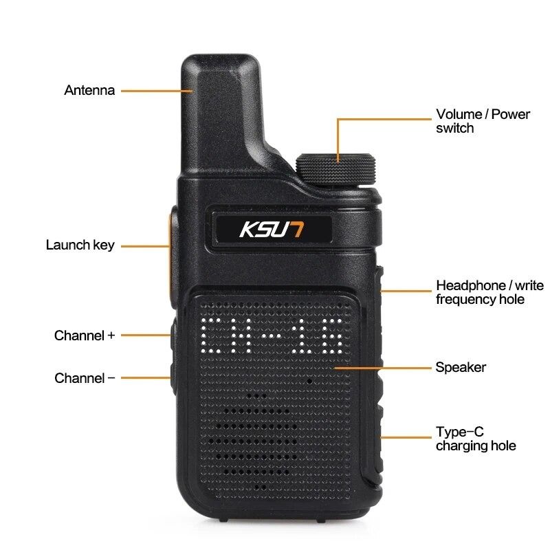 Walkie Talkie Portable Mini Communication Radio Profesional PMR 446 ...