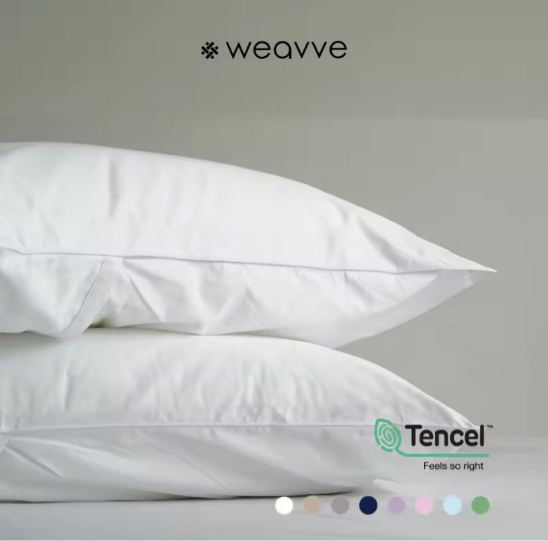Weavve Signature TENCEL™ Pillow Case Pair (Category: Bedding & Towels) located in Singapore. Submitted by cyruslp (Listing ID 1265439555, Image 1). Description: Weavve Signature TENCEL™ Pillow Case Pair [100% Tencel lyocell | plain | solid colour | pillowcase | Oeko-Tex®] Colour: Blush Pink.
