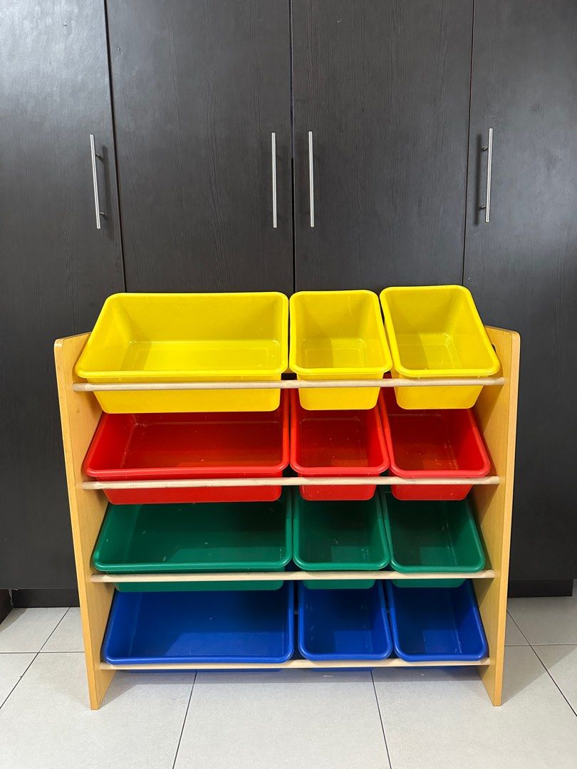 Well used Mandaue Foam Pippa Plastic Toy Box Organizer, Furniture