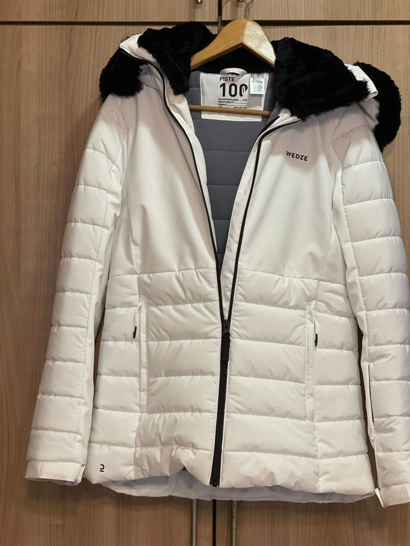 White ski jacket womens store