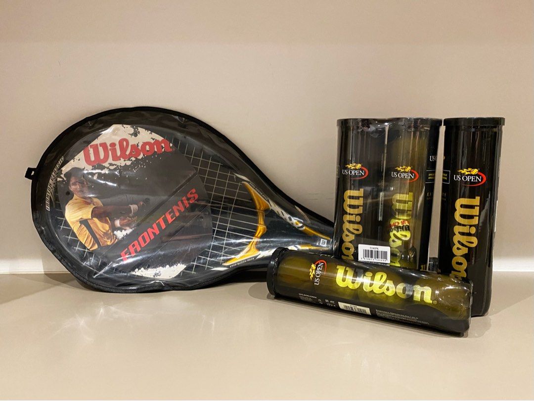 Wilson Tennis Racket with Tennis Ball Sports Equipment Sports