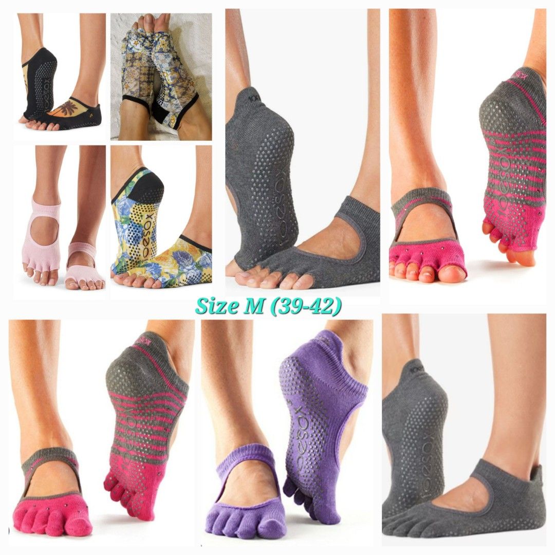 Women pilates grip socks toesocks (Toesox/Pointe Studio), Women's Fashion,  Watches & Accessories, Socks & Tights on Carousell