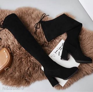 Women s Over Knee Thin Elastic Thick Heel High Pointed Toe Boots High Heel Women s Boots