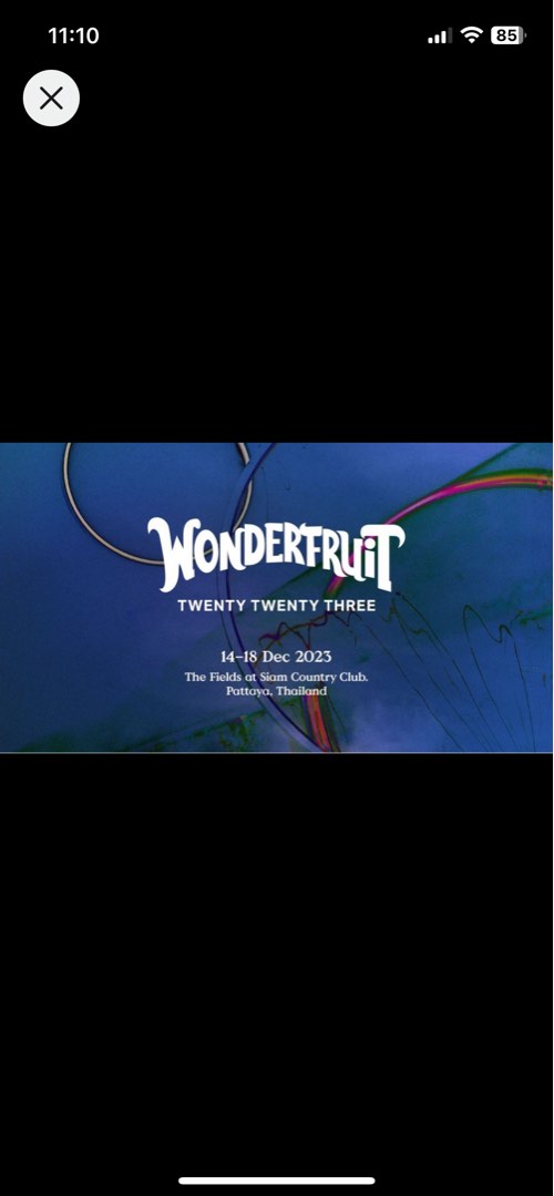 Wonderfruit 2024 weekend pass, 門票＆禮券, 活動門票 Carousell
