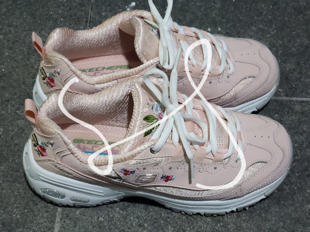 Skechers D'Lites Bright Blossoms Pink Sneakers Shoes Style 11977