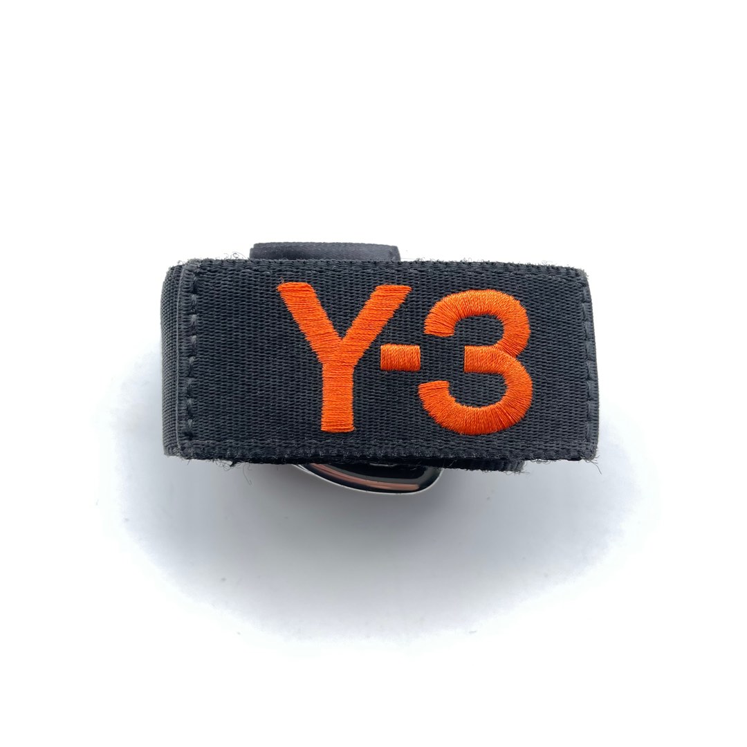 Y 3 Black and Orange Belt Men s Fashion Watches Accessories