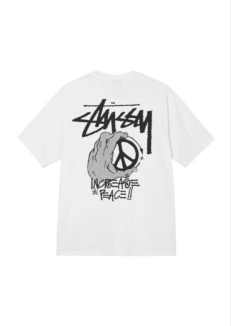 100% Authentic) Stussy SS22 Increase The Peace Tee, Men's Fashion