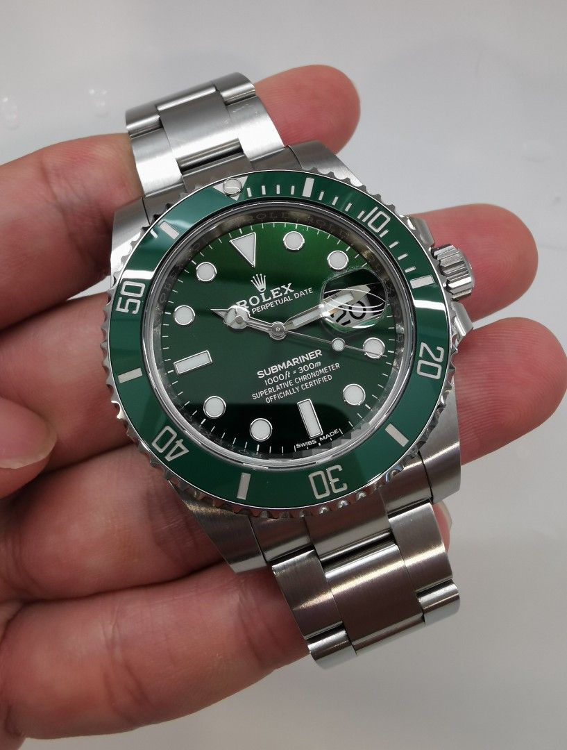 2020 CHEAPEST Unpolished Rolex Submariner Hulk 116610lv Complete Full Set with white tag