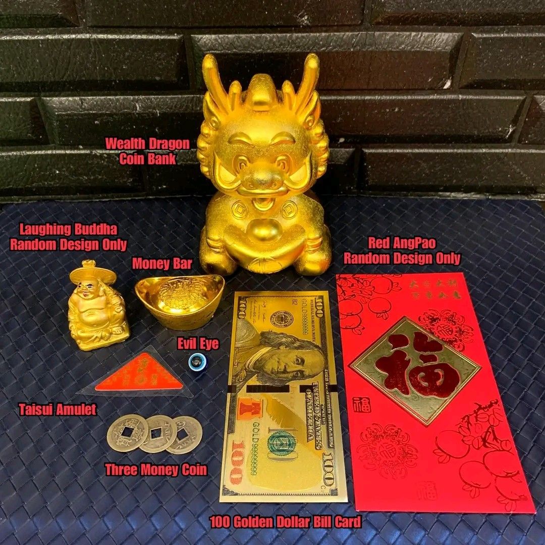 2024 wealth wood dragon prosperity basket set, Furniture & Home Living, Home Decor, Other Home