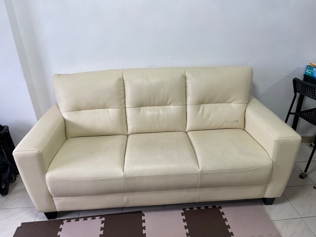 3 seat pvc sofa, Furniture & Home Living, Furniture, Sofas on Carousell