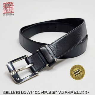 💯% Authentic CHRISTIAN DIOR®️️ Monsieur Paris Vintage Logo Buckle Genuine Leather Belt (Unisex)