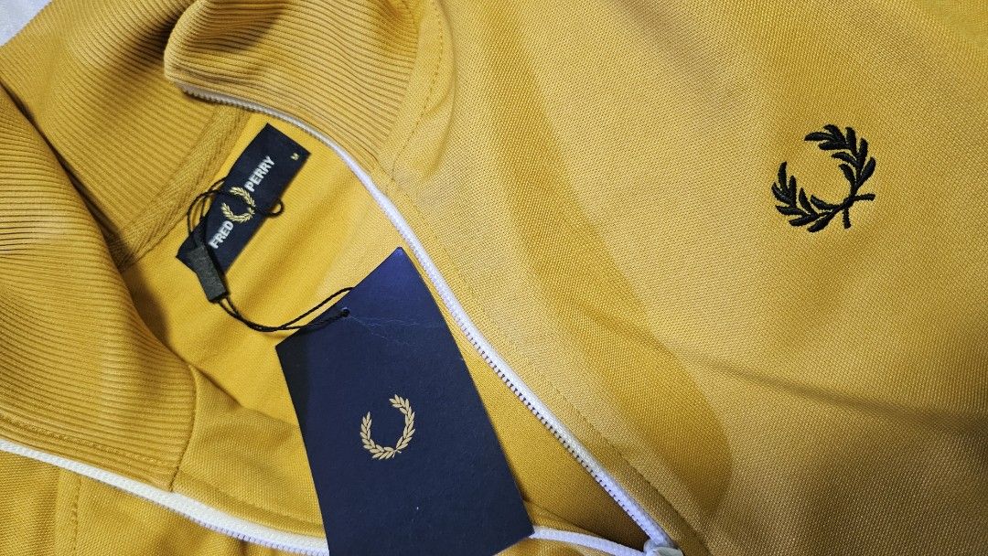 Fred perry deals yellow track jacket