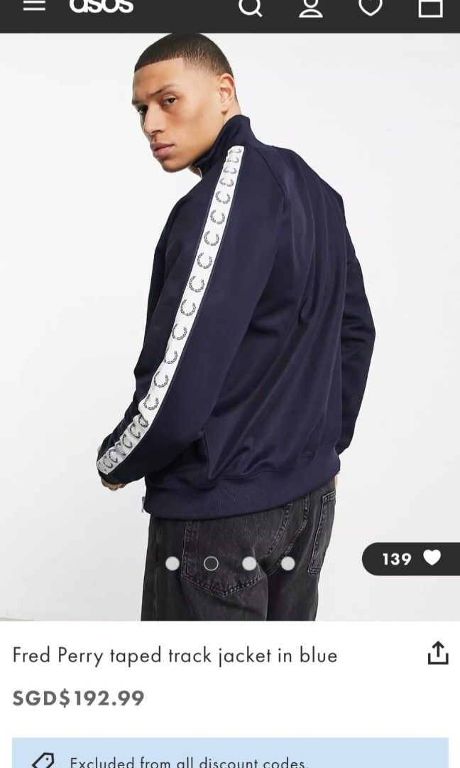 Fred perry sports authentic taped track jacket outlet
