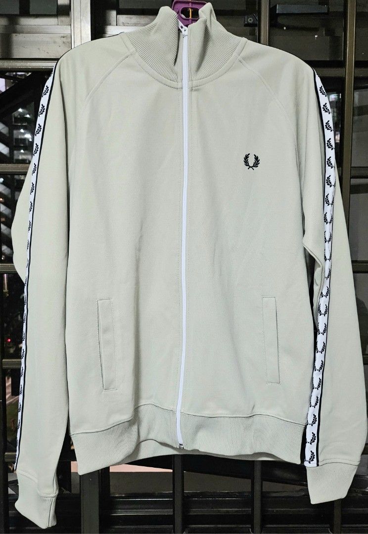 Fred Perry Taped Track Jacket in Mint Green AUTHENTIC M