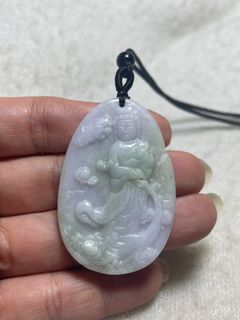 天然A貨緬甸玉   蓮花觀音