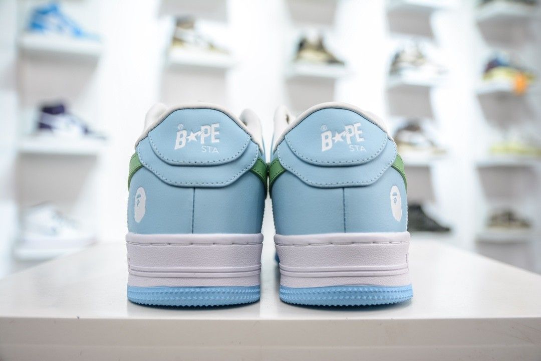 A Bathing Ape Bape STA Low Pastel Blue 2021 001FWH701005 SAX A 11 11 Sale