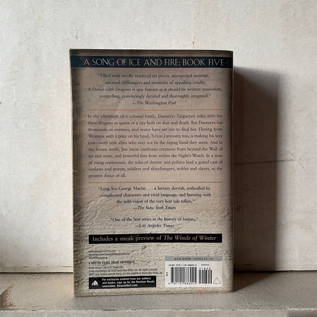 A Dance with Dragons by George RR Martin (Category: Storybooks) located in San Juan City. Submitted by khmanalo (Listing ID 1265617674, Image 2). Description: price is nego.