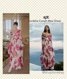 (AU6)💕AJE Cordella corseted pink maxi dress