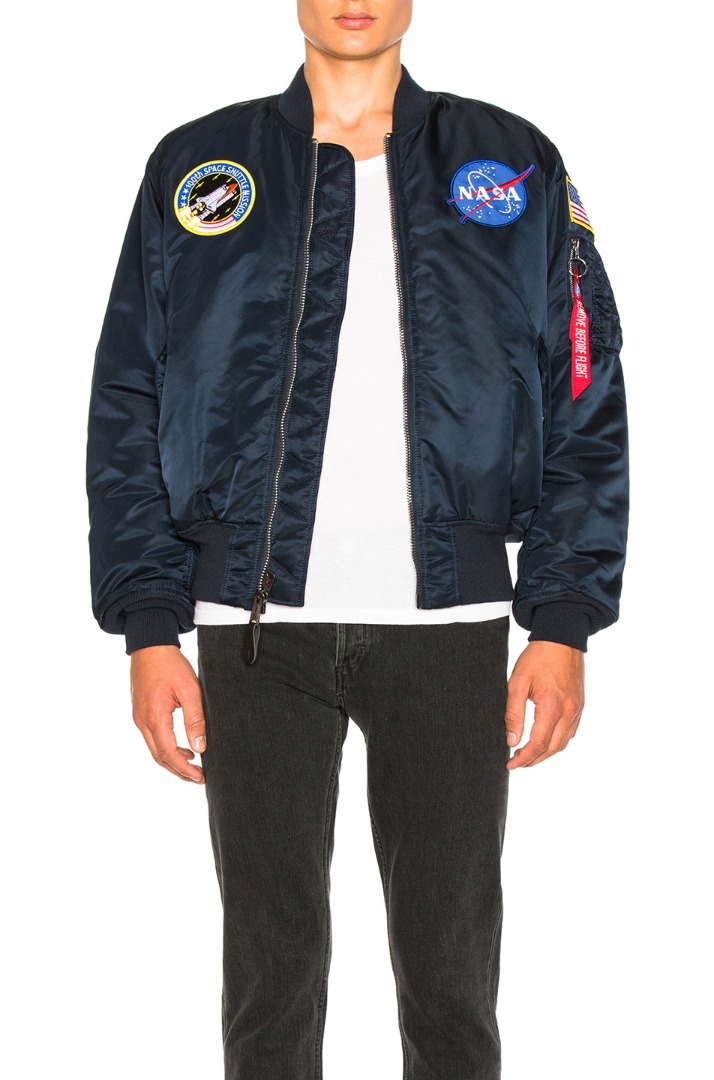 Alpha Industries NASA Ma1 jacket 軍褸Blue, 男裝, 外套及戶外衣服
