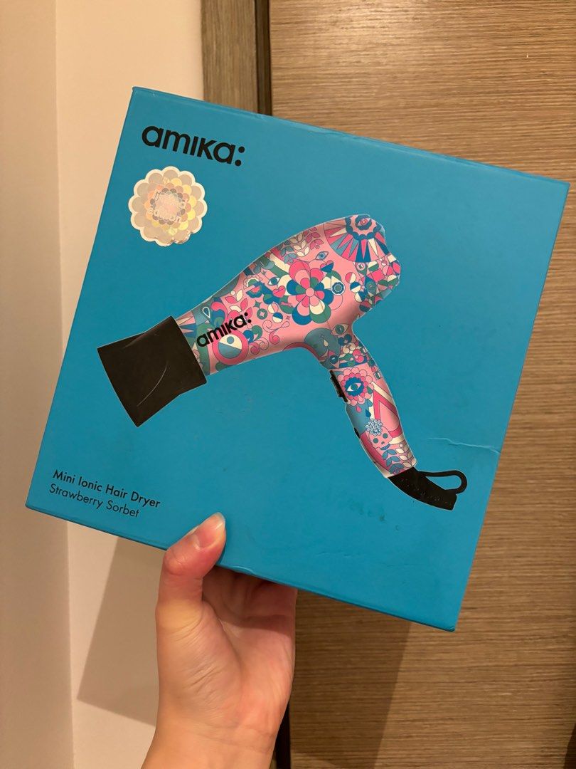 Amika Mini Hair Dryer with Diffuser, Beauty & Personal Care, Hair on Carousell