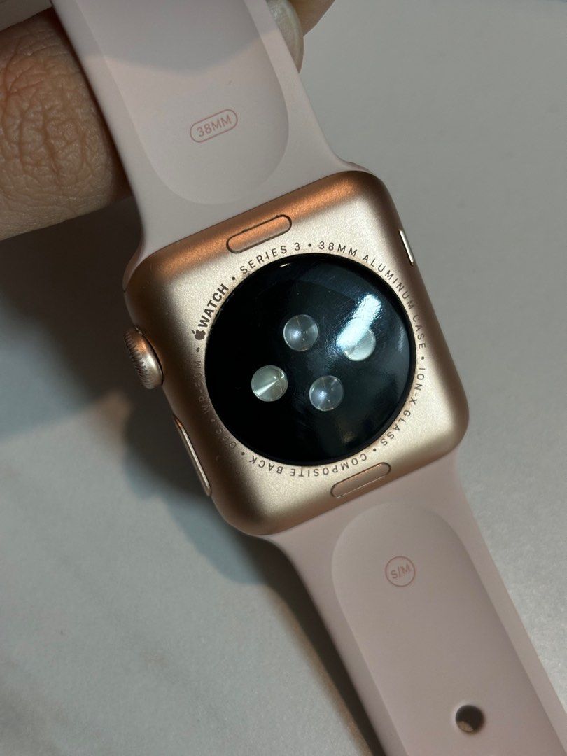 Apple watch series 3 38mm gold aluminum discount pink sand